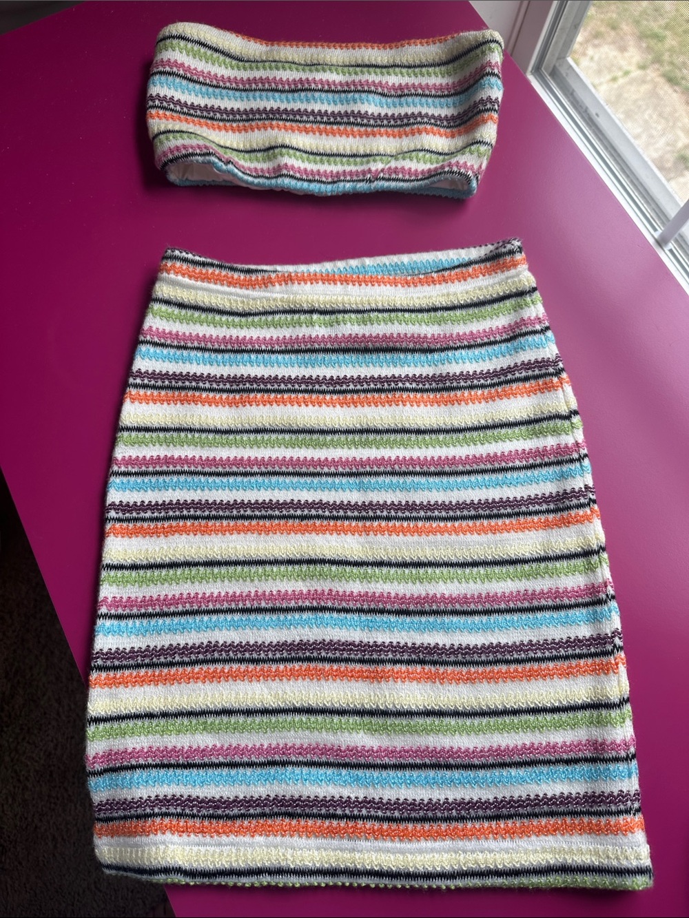 Princess Polly Multicolor Striped Knit Pencil Skirt